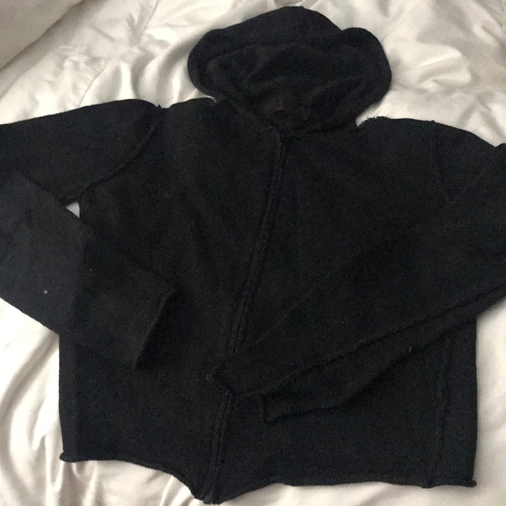 Black zip up sweater